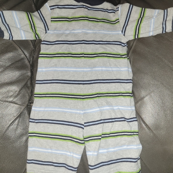 Vintage Gymboree Husky Pup Striped Romper Longall - Picture 2 of 5